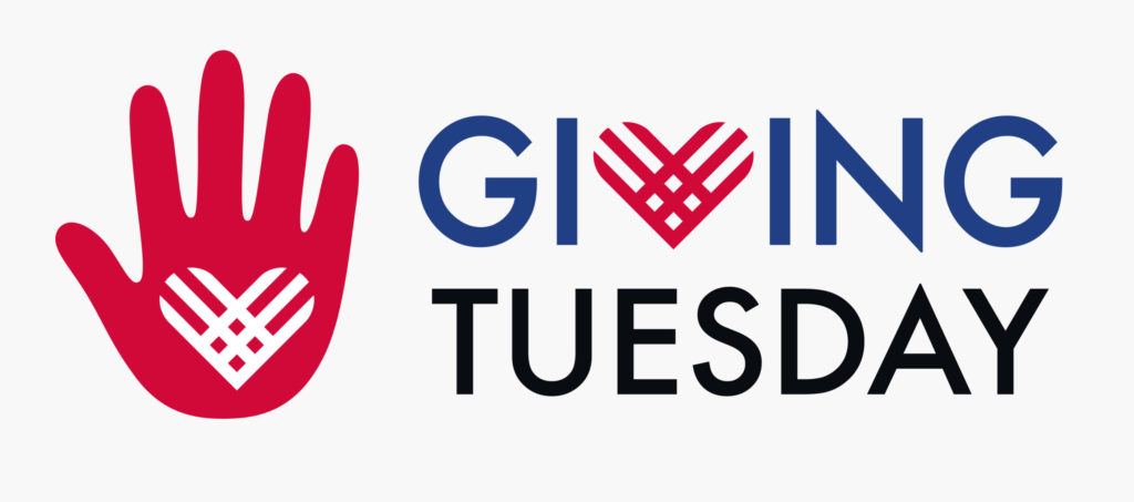 Giving Tuesday, global day of charitable giving, logo.