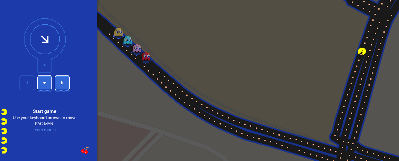 Play Pac-Man in Google Maps Secret April Fools Day Trick