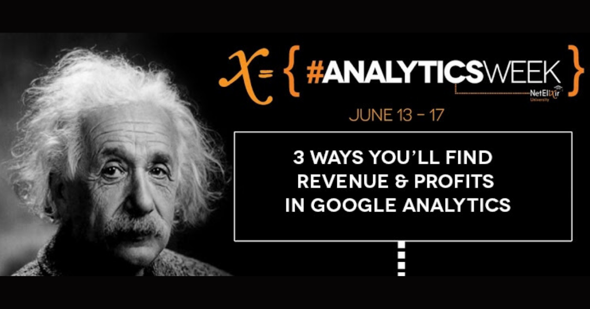 Analytics Week 2016 day 3 profits in google analytics