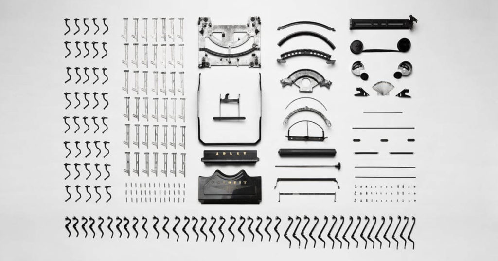 content marketing Technology Type Writer Items Collection