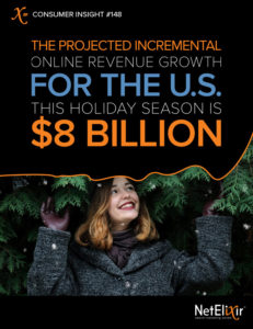 The projected incremental online revenue growth for the US in the 2017 holiday season is $8 billion.