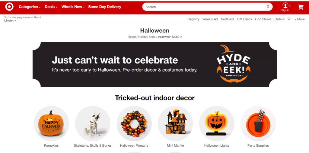 Target's Halloween season starts now