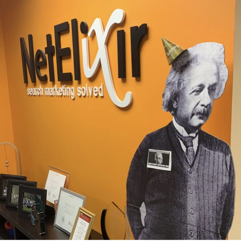 Albert Einstein in NetElixir's Princeton office