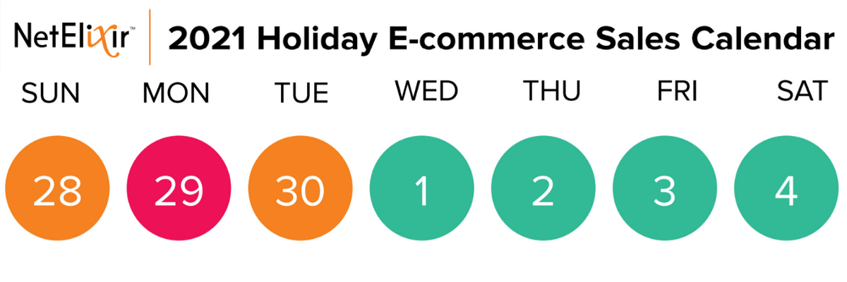 Holiday e-commerce calendar excerpt
