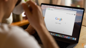 person about to search on Google