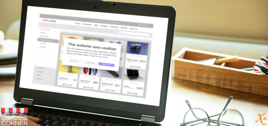 Web development example of cookie consent notice